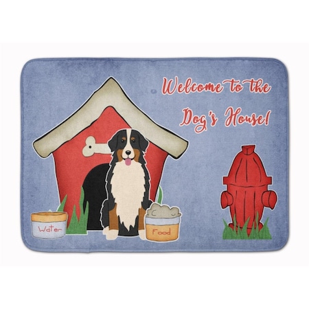 Carolines Treasures Dog House Bernese Mountain Dog Machine Washable Memory Foam Mat BB2790RUG
